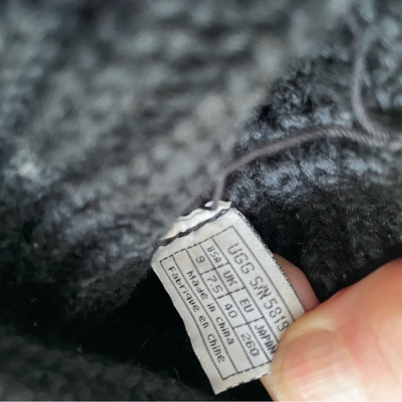 Sz 9 Classic Cardy Cardi sweater boots black moccasin style winter boot lounge - Picture 3 of 5